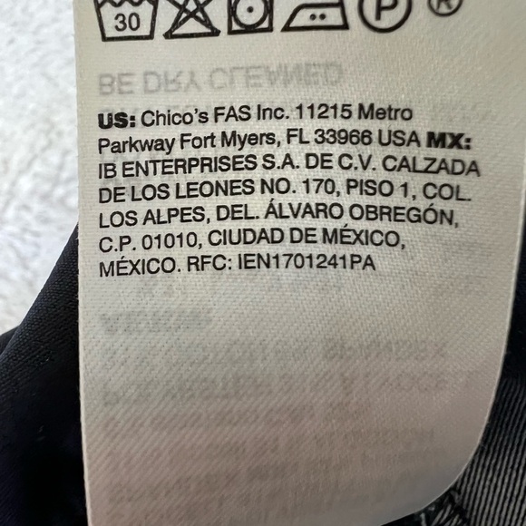 Chico's Chambray Denim Look Cropped Ankle Slacks Pants - Size 0.5 (Small/6) - Picture 9 of 10